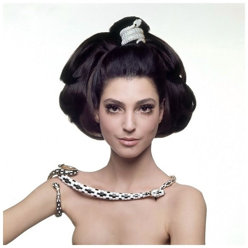 Benedetta Barzini with Bulgari jewerly