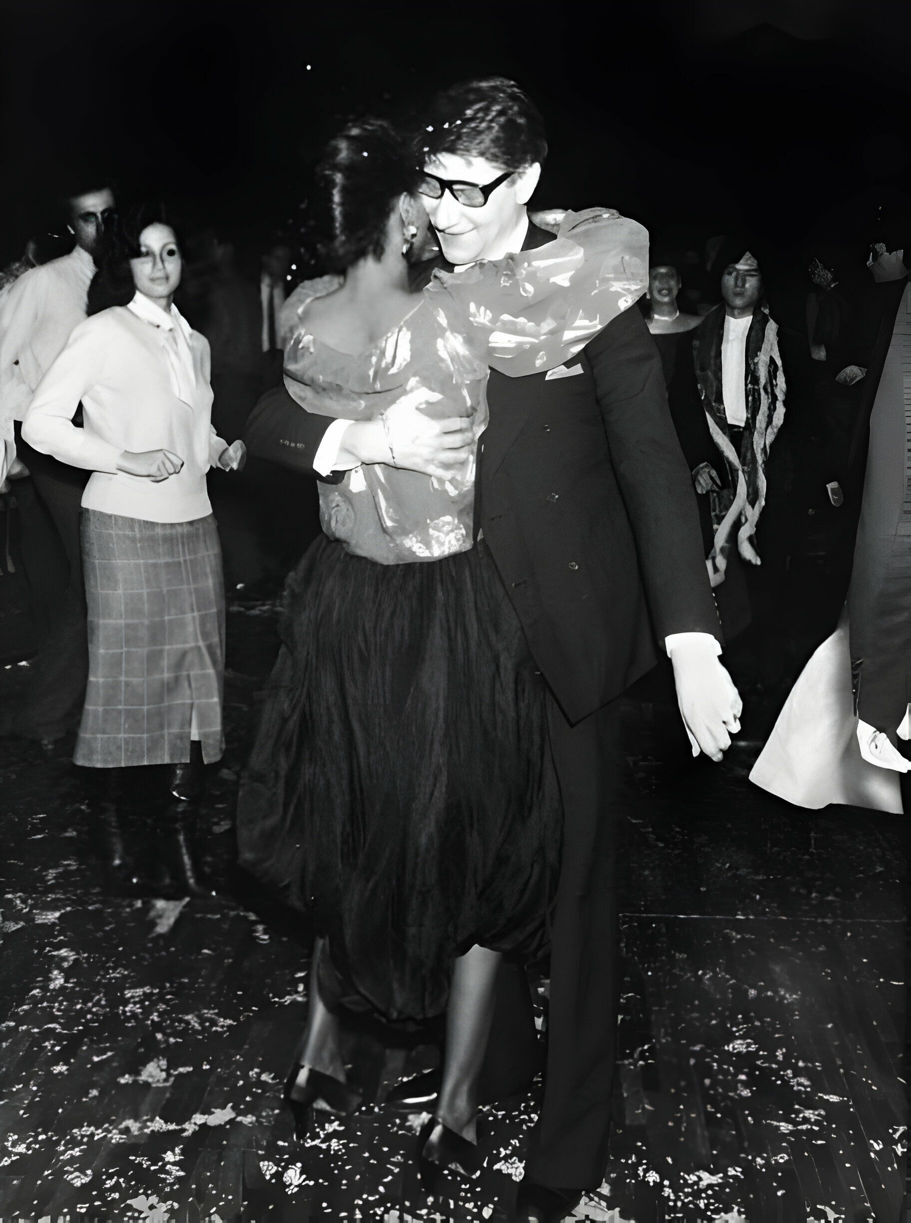 Diana Ross with Yves Saint Laurent at the Studio 54