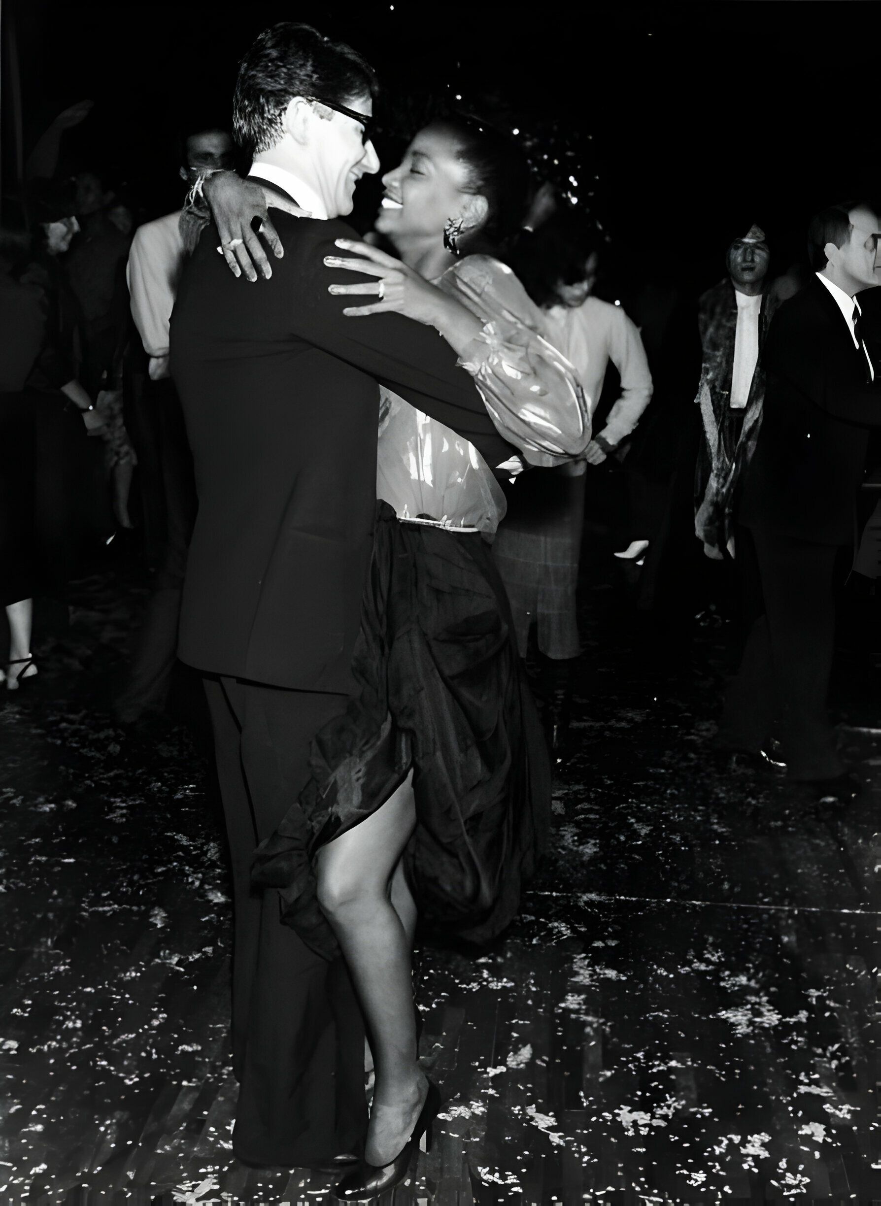 Diana Ross with Yves Saint Laurent at the Studio 54
