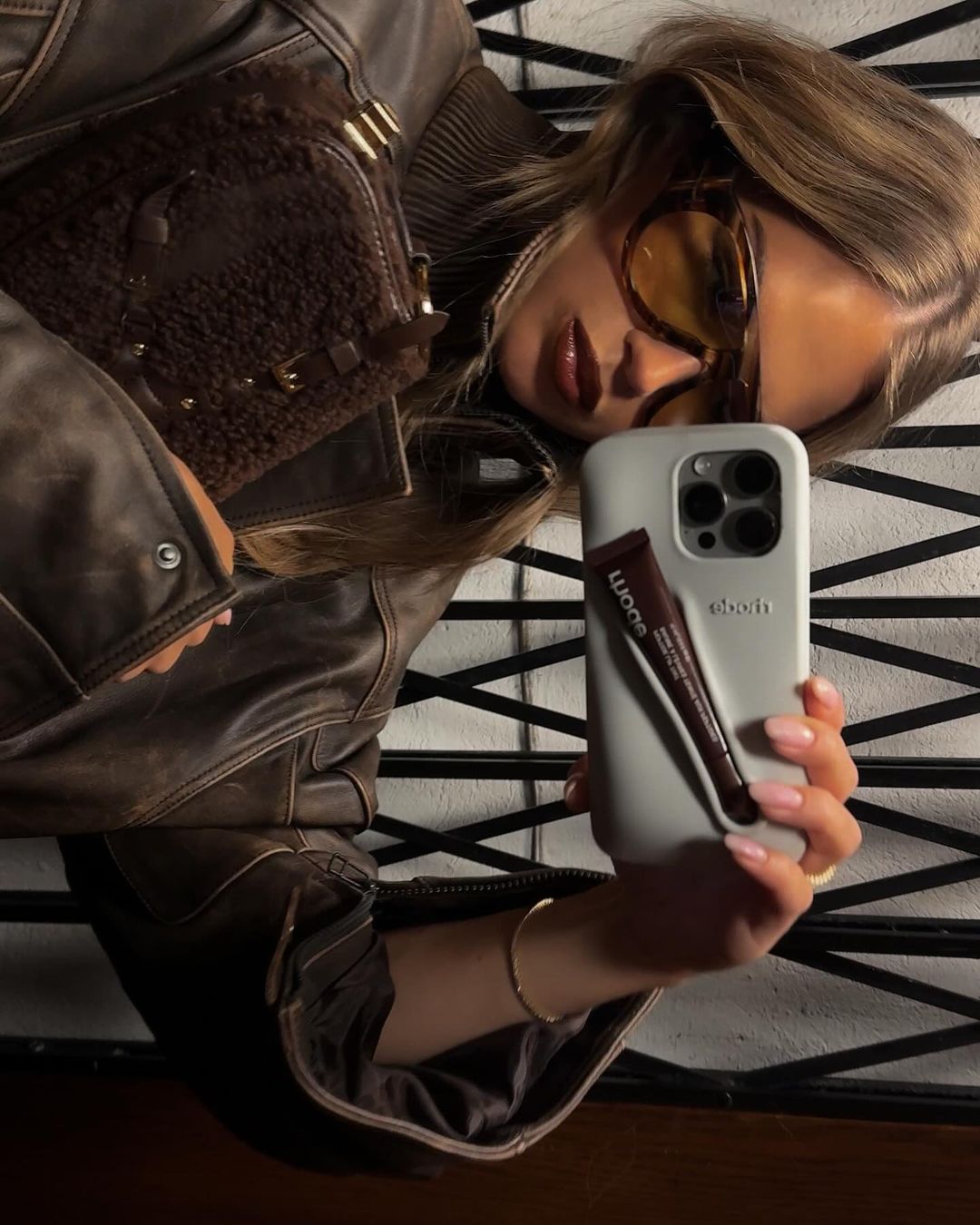 Hanna Schonberg with Rhode lip case